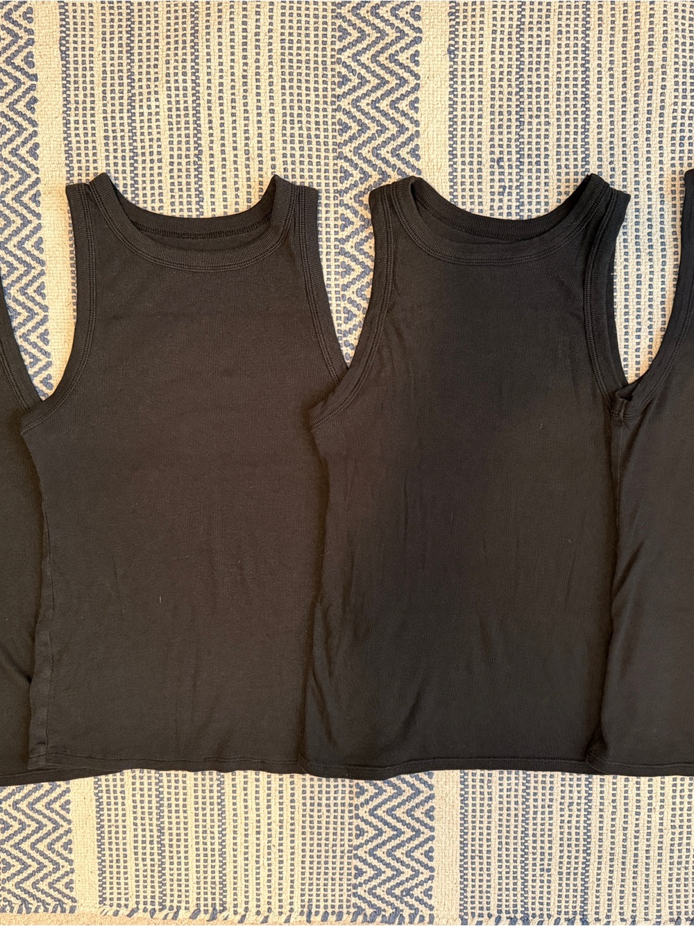 Women’s black ribbed muscle tank tops - Target (set of 4)